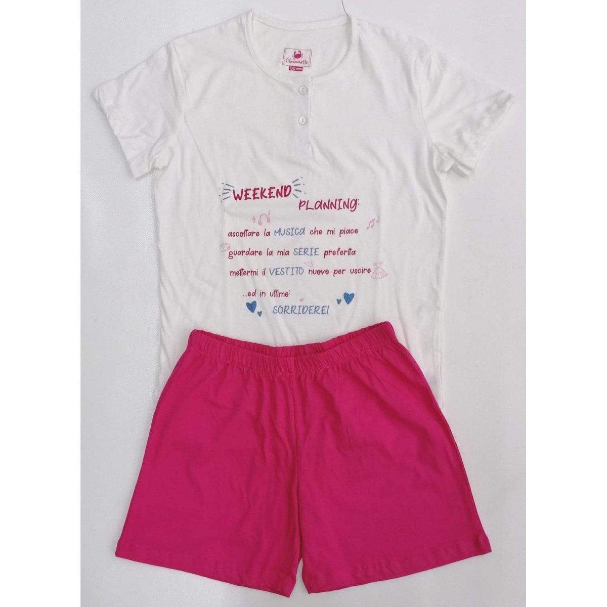 Pigiama cotone corto ragazza Il Granchietto GP2001 - Caos Intimo Donna - Uomo - Bambini - Casa - Il Granchietto