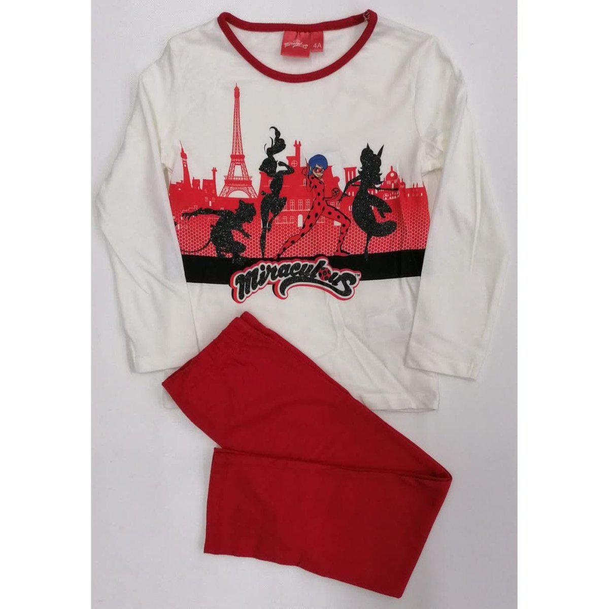 Pigiama cotone Miraculous Lady Bug Disney bambina HS2006 - Caos Intimo Donna - Uomo - Bambini - Casa - Disney