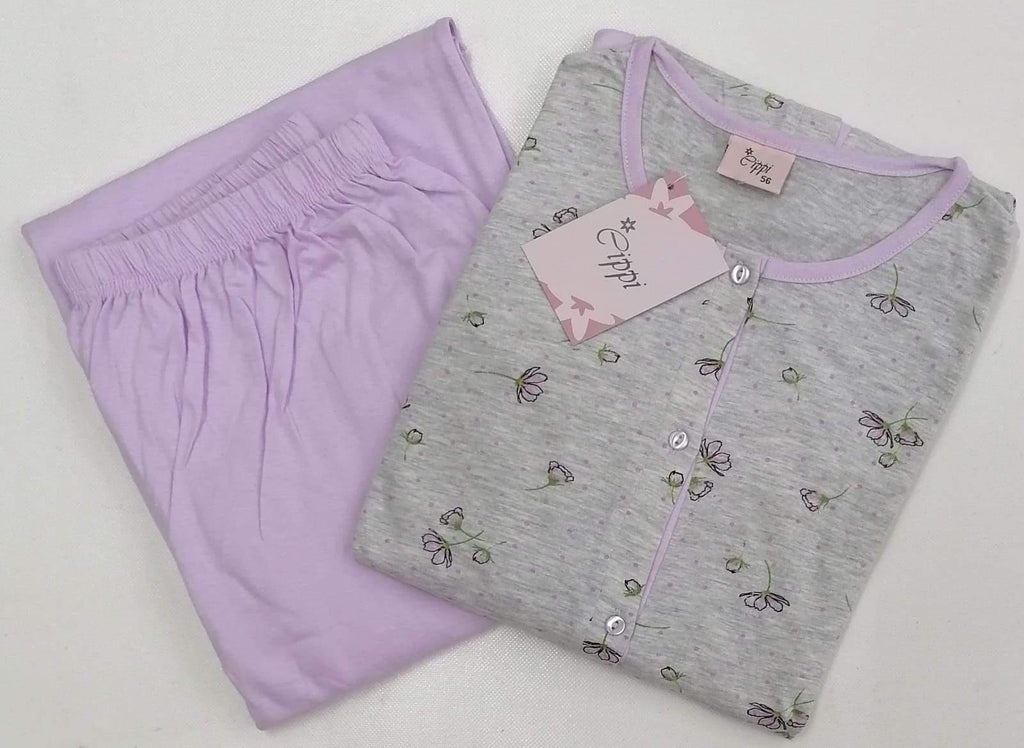 Pigiama donna aperto calibrato puro cotone Cippi C - 1911 - S21 - Caos Intimo Donna - Uomo - Bambini - Casa - Cippi