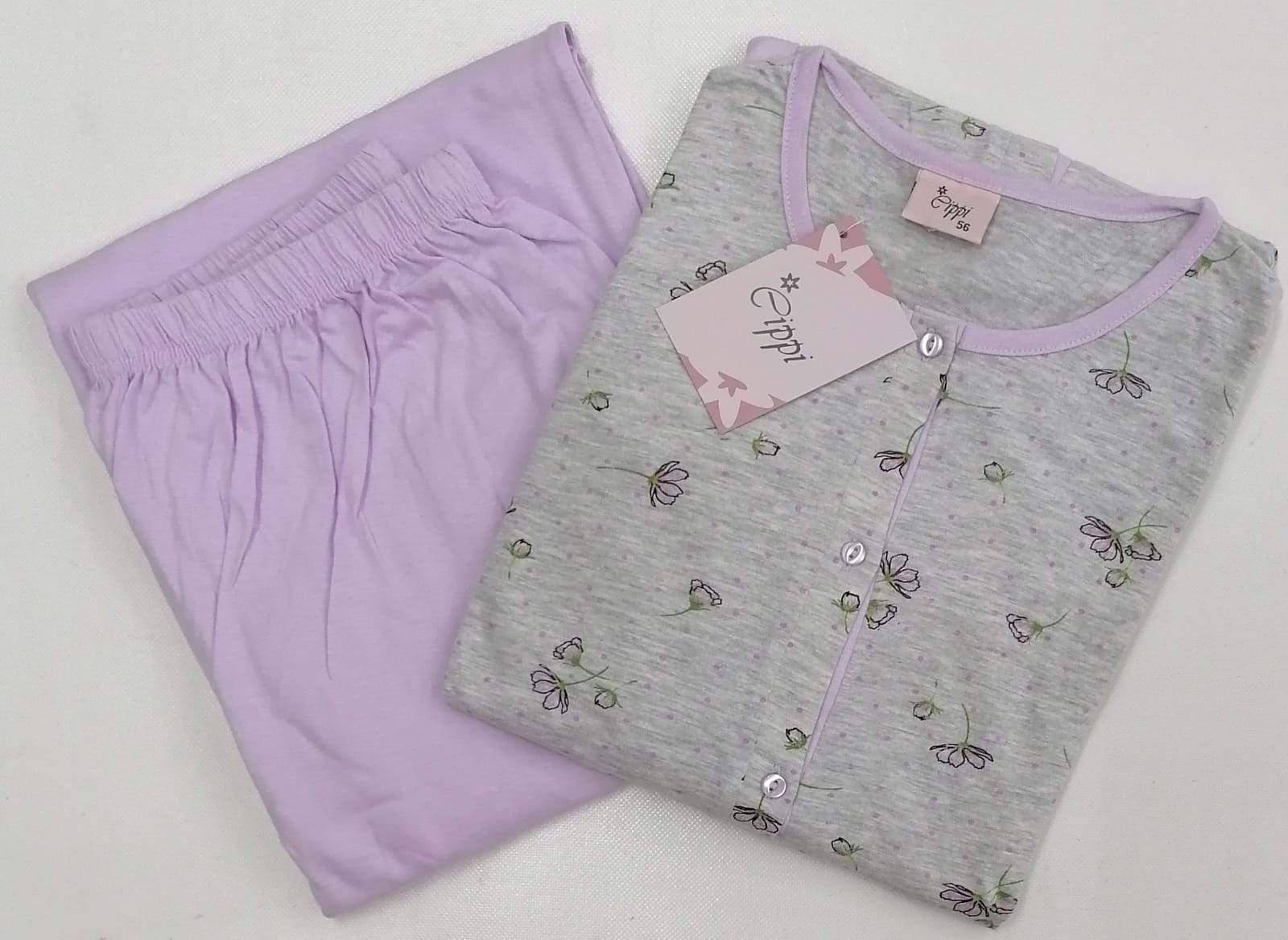 Pigiama donna aperto calibrato puro cotone Cippi C - 1911 - S21 - Caos Intimo Donna - Uomo - Bambini - Casa - Cippi