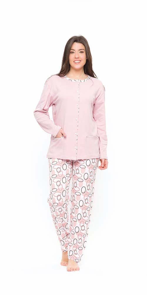 Pigiama donna aperto invernale interlock Gary S50027 - Caos Intimo Donna - Uomo - Bambini - Casa - Gary