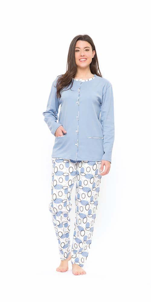 Pigiama donna aperto invernale interlock Gary S50027 - Caos Intimo Donna - Uomo - Bambini - Casa - Gary