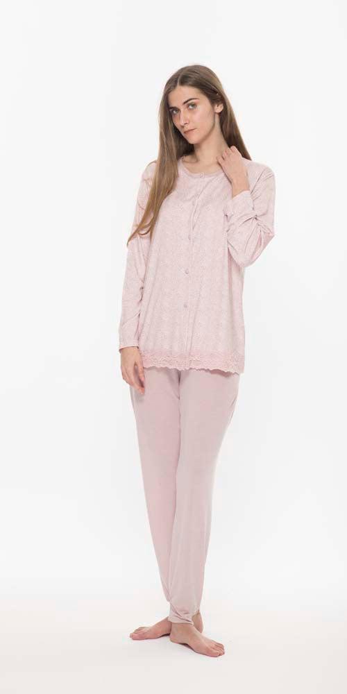 Pigiama donna aperto invernale viscosa Gary Q50181 - Caos Intimo Donna - Uomo - Bambini - Casa - Gary