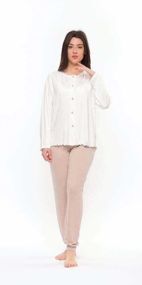 Pigiama donna aperto invernale viscosa Gary S50161 - Caos Intimo Donna - Uomo - Bambini - Casa - Gary