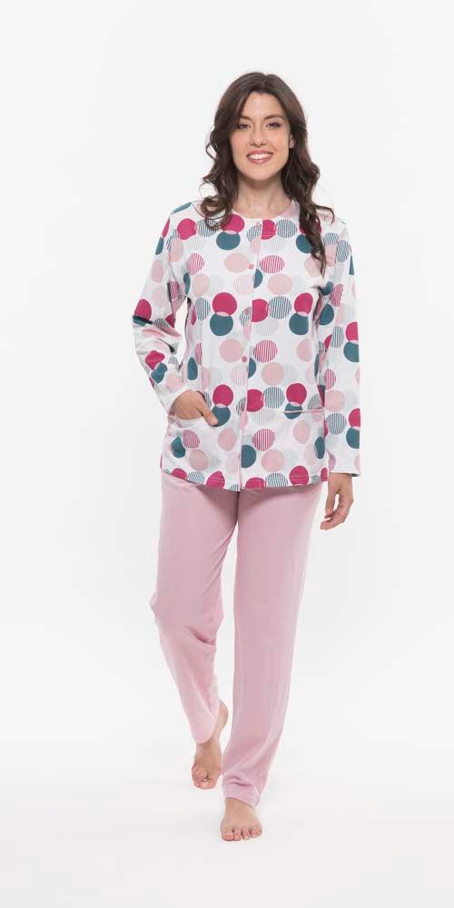 Pigiama donna aperto Jersey Gary puro cotone R50071 - Caos Intimo Donna - Uomo - Bambini - Casa - Gary