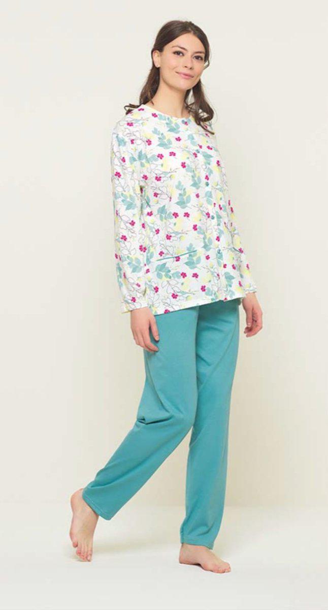 Pigiama donna aperto Jersey Gary puro cotone U50026 - Caos Intimo Donna - Uomo - Bambini - Casa - Gary