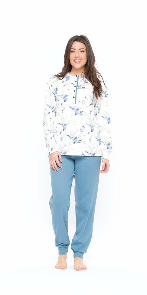 Pigiama donna calibrato invernale collo serafino interlock Gary S50001CONF - Caos Intimo Donna - Uomo - Bambini - Casa - Gary