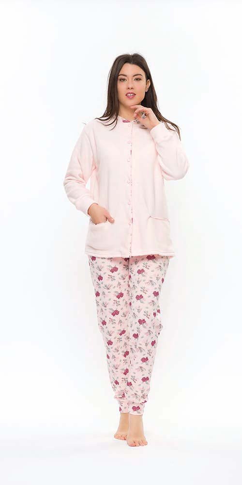 Pigiama donna invernale aperto punto Milano Gary flanellato S50097 - Caos Intimo Donna - Uomo - Bambini - Casa - Gary