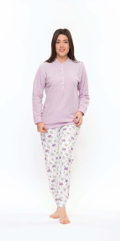 Pigiama donna invernale collo serafino punto Milano Gary flanellato S50095CONF - Caos Intimo Donna - Uomo - Bambini - Casa - Gary