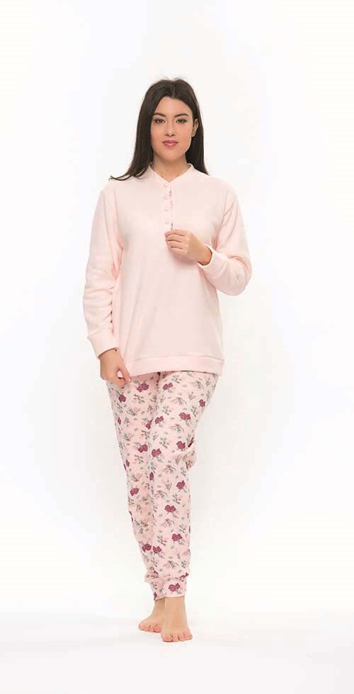 Pigiama donna invernale collo serafino punto Milano Gary flanellato S50095CONF - Caos Intimo Donna - Uomo - Bambini - Casa - Gary