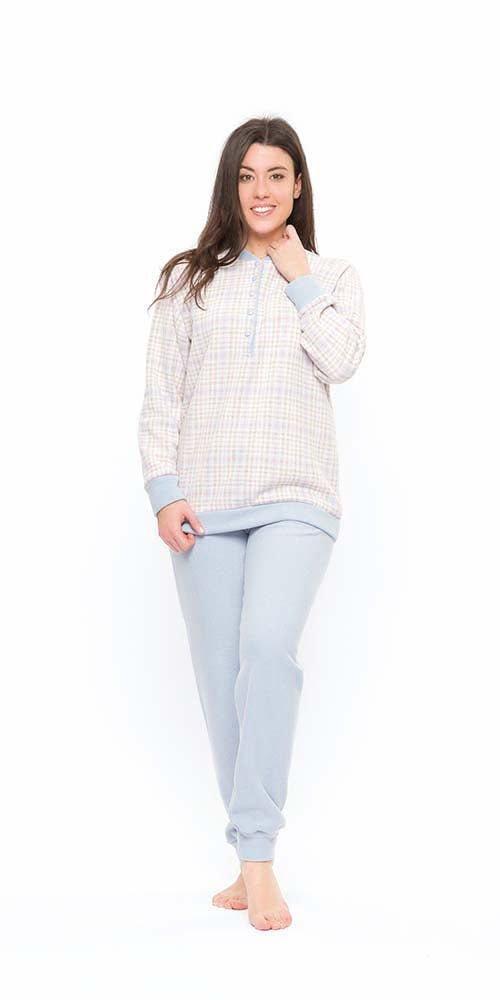 Pigiama donna invernale collo serafino punto Milano Gary flanellato S50115CONF - Caos Intimo Donna - Uomo - Bambini - Casa - Gary