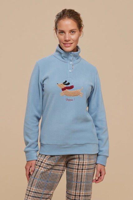 Pigiama donna invernale micropile Noidinotte con collo alto Yuppie FA8436 - Caos Intimo Donna - Uomo - Bambini - Casa - Noidinotte