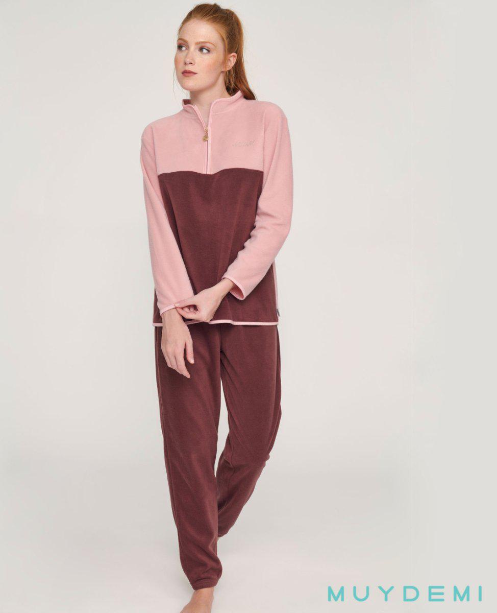 Pigiama donna invernale serafino pile Muydemi 270204 - Caos Intimo Donna - Uomo - Bambini - Casa - Muydemi