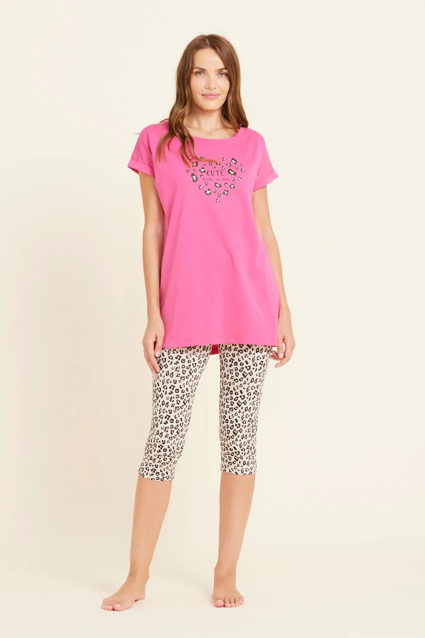 Pigiama donna mezza manica pinocchietto cotone Noidinotte Cute FA8169 - Caos Intimo Donna - Uomo - Bambini - Casa - Noidinotte