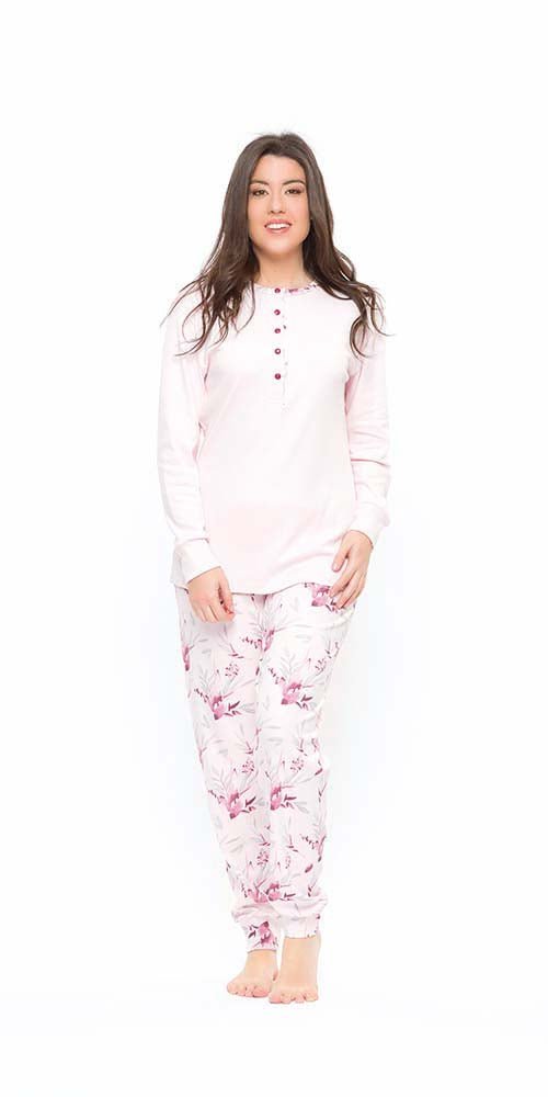 Pigiama donna serafino invernale interlock Gary S50002 - Caos Intimo Donna - Uomo - Bambini - Casa - Gary