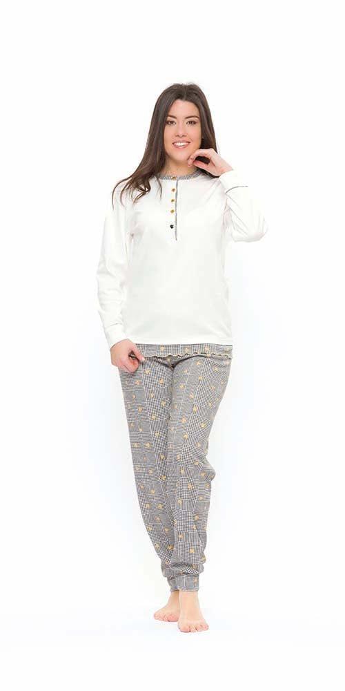 Pigiama donna serafino invernale interlock Gary S50036 - Caos Intimo Donna - Uomo - Bambini - Casa - Gary