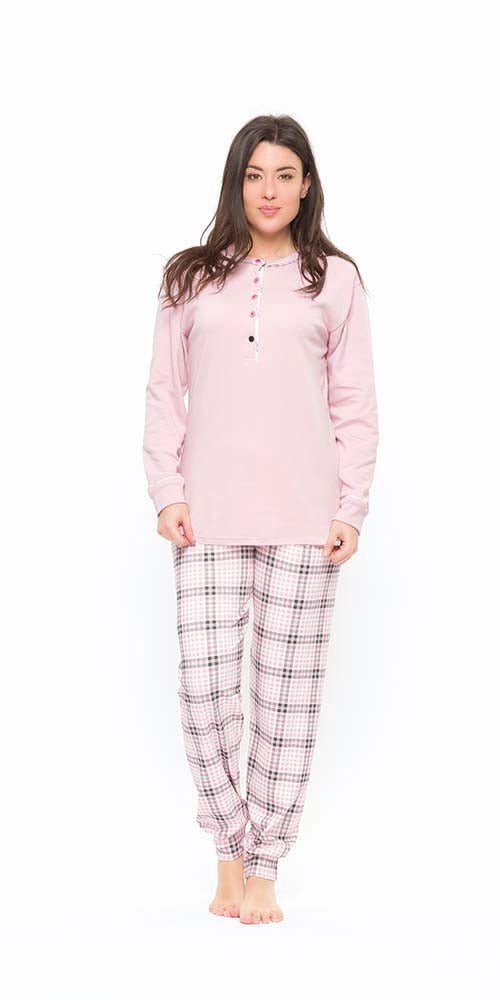 Pigiama donna serafino invernale interlock Gary S50045 - Caos Intimo Donna - Uomo - Bambini - Casa - Gary