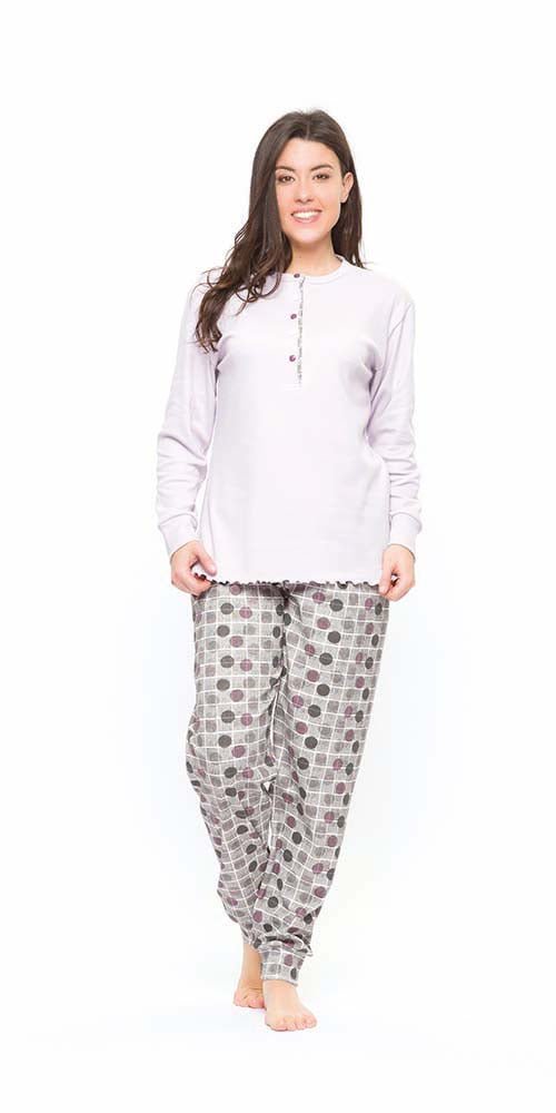 Pigiama donna serafino invernale interlock Gary S50051 - Caos Intimo Donna - Uomo - Bambini - Casa - Gary