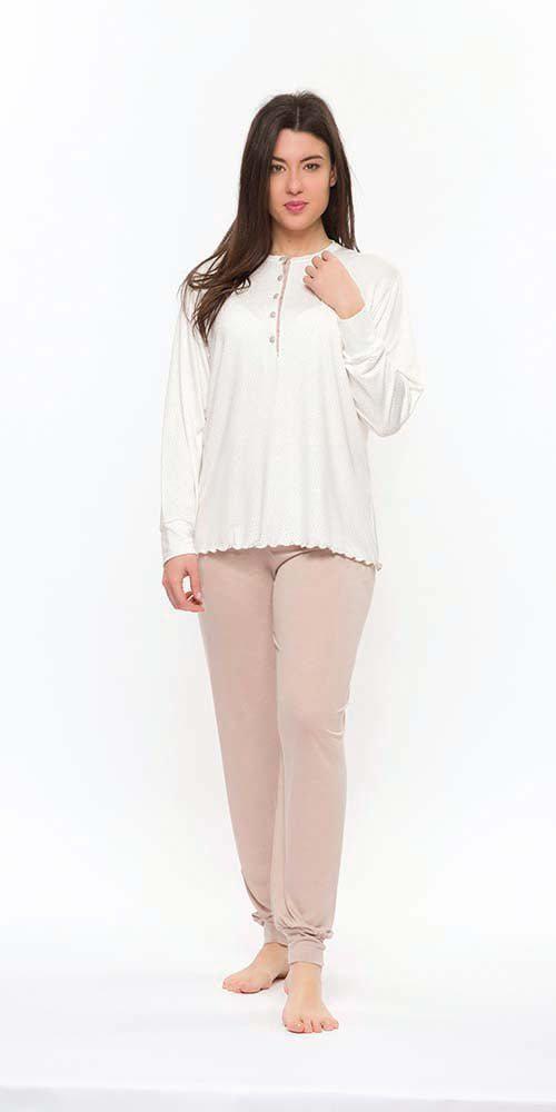 Pigiama donna serafino invernale viscosa Gary S50160 - Caos Intimo Donna - Uomo - Bambini - Casa - Gary