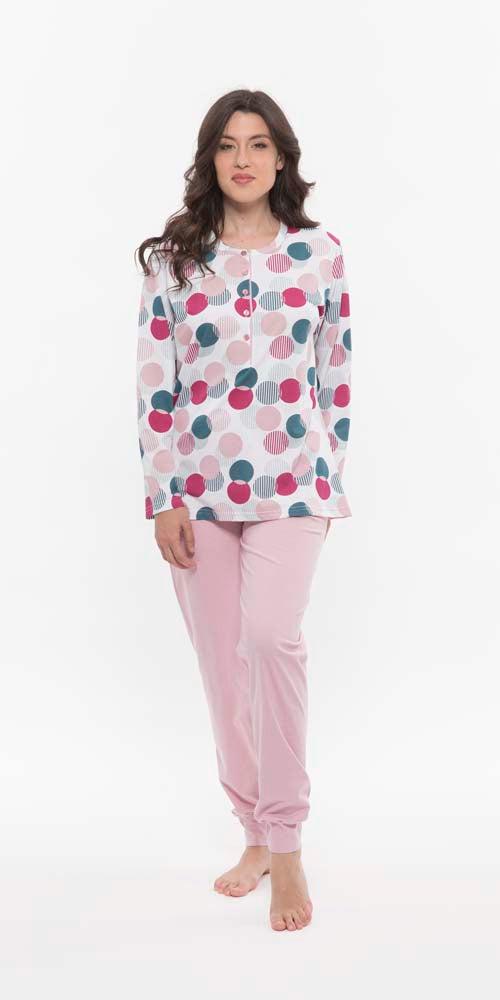 Pigiama donna serafino Jersey Gary puro cotone R50070 - Caos Intimo Donna - Uomo - Bambini - Casa - Gary