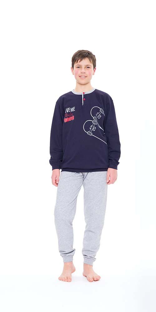 Pigiama felpato ragazzo Gary S40033 - Caos Intimo Donna - Uomo - Bambini - Casa - Gary