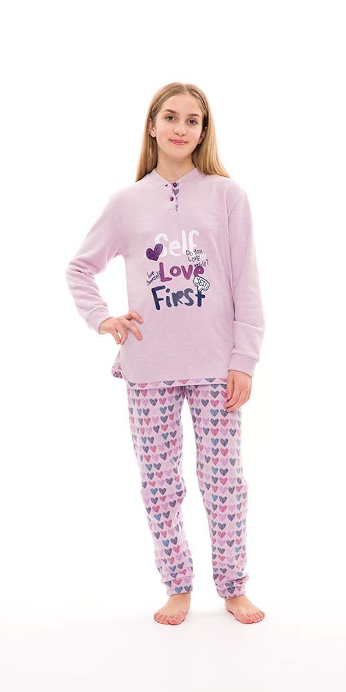 Pigiama flanellato punto milano ragazza Gary S40042 - Caos Intimo Donna - Uomo - Bambini - Casa - Gary