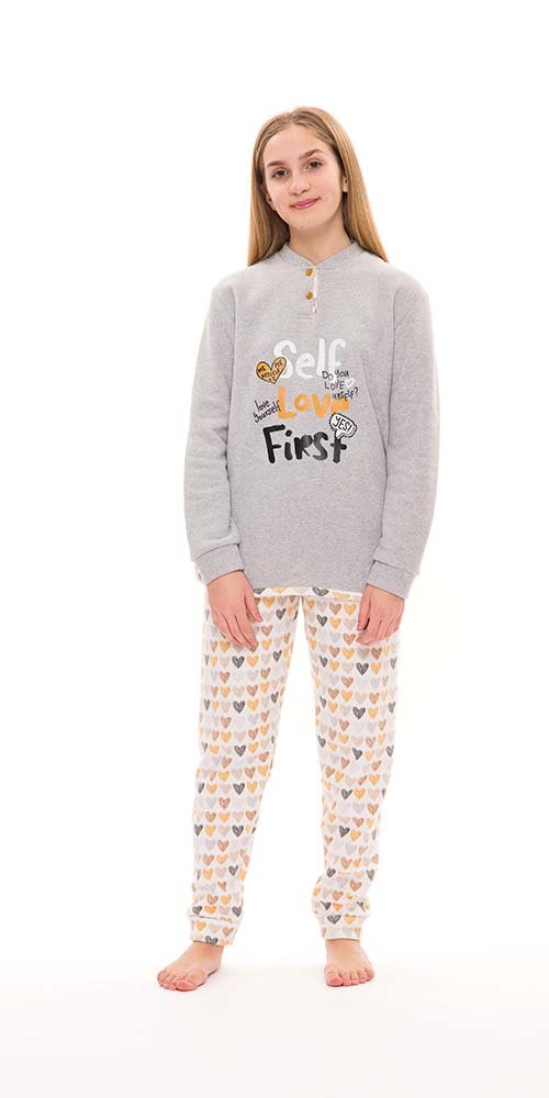 Pigiama flanellato punto milano ragazza Gary S40042 - Caos Intimo Donna - Uomo - Bambini - Casa - Gary