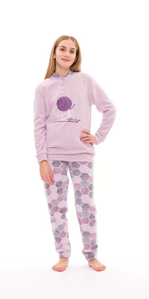 Pigiama flanellato punto milano ragazza Gary S40044 - Caos Intimo Donna - Uomo - Bambini - Casa - Gary