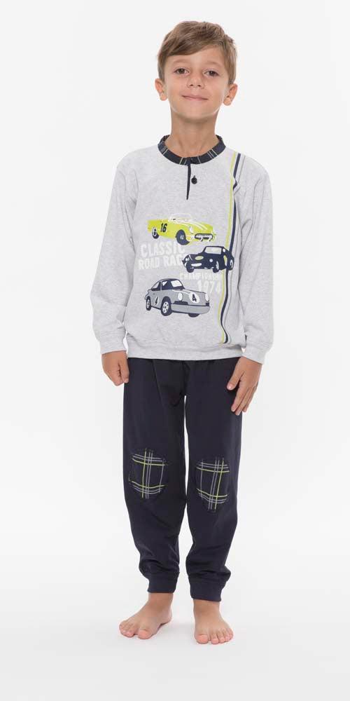 Pigiama Gary bambino manica lunga 2 bottoni R20023 - Caos Intimo Donna - Uomo - Bambini - Casa - Gary