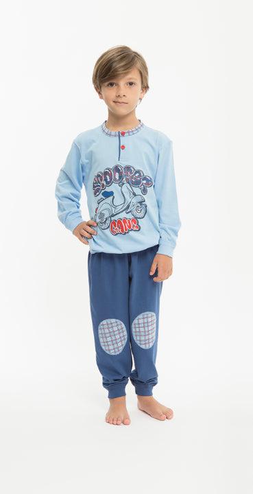 Pigiama Gary bambino/ragazzo manica lunga 2 bottoni P30023 - Caos Intimo Donna - Uomo - Bambini - Casa - Gary