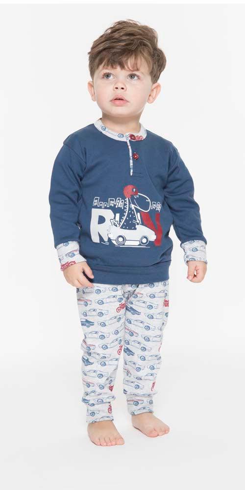 Pigiama Gary neonato interlock 2 bottoni Q10014 - Caos Intimo Donna - Uomo - Bambini - Casa - Gary