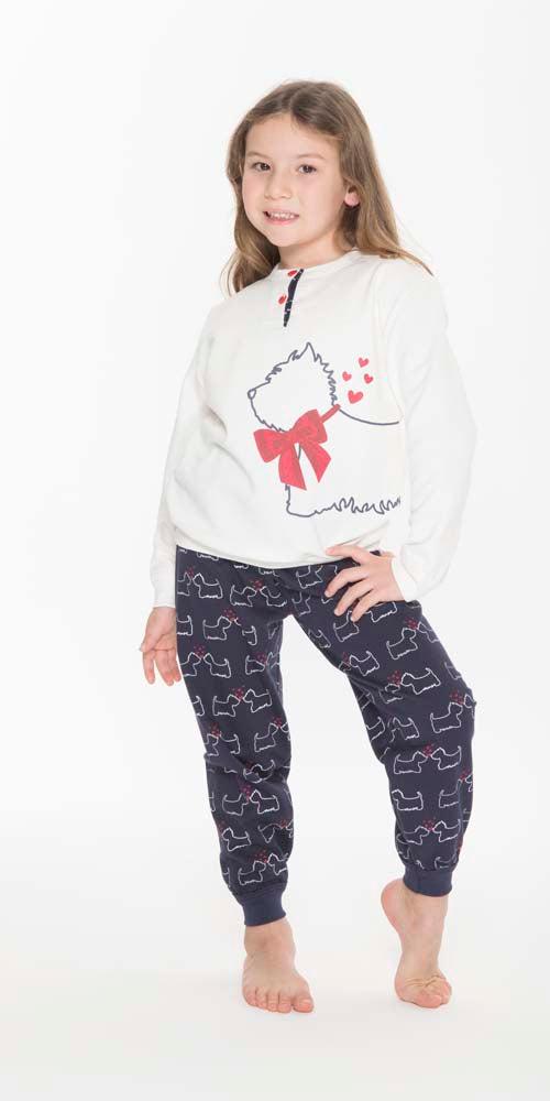 Pigiama invernale bambina cotone felpato Gary Q20039 - Caos Intimo Donna - Uomo - Bambini - Casa - Gary