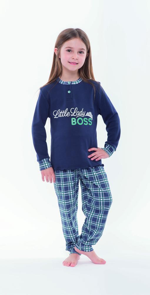 Pigiama invernale bambina interlock Gary Family N20017 - Caos Intimo Donna - Uomo - Bambini - Casa - Gary