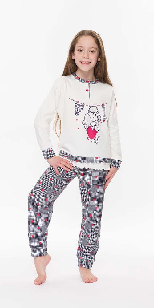 Pigiama invernale bambina interlock Gary S20007 - Caos Intimo Donna - Uomo - Bambini - Casa - Gary