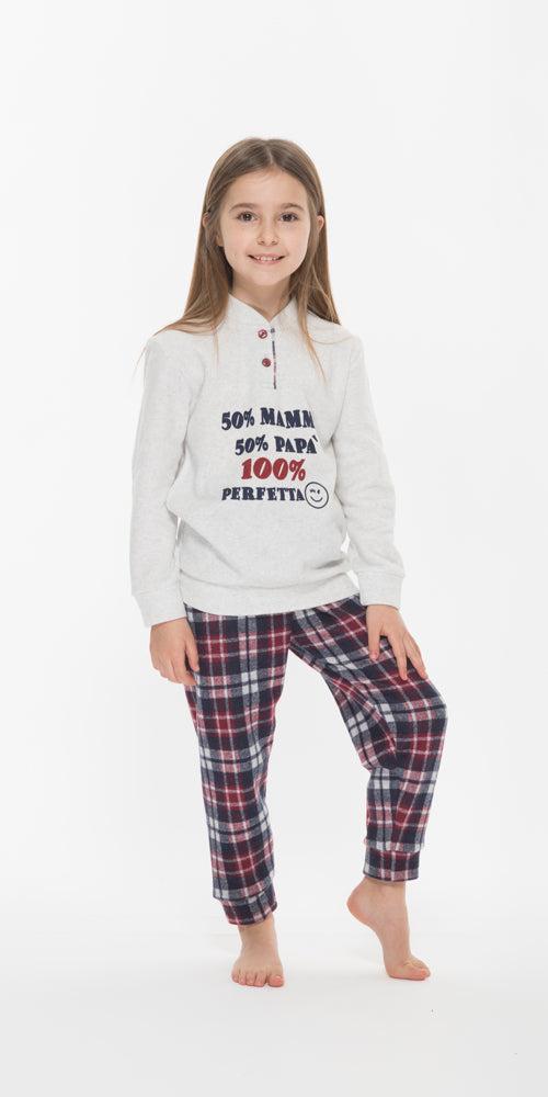 Pigiama invernale bambina punto Milano Gary Q20078 - Caos Intimo Donna - Uomo - Bambini - Casa - Gary