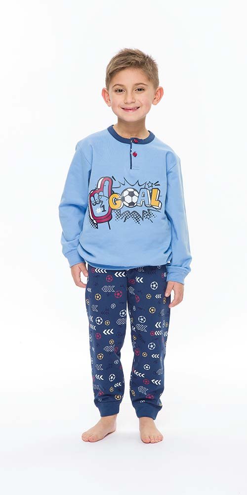 Pigiama invernale bambino cotone felpato Gary S30049 - Caos Intimo Donna - Uomo - Bambini - Casa - Gary