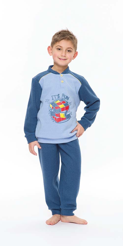 Pigiama invernale bambino flagellato Punto Milano Gary S30084 - Caos Intimo Donna - Uomo - Bambini - Casa - Gary