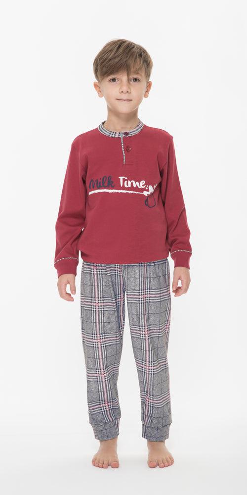Pigiama invernale bambino interlock Gary Famiglia Q20032 - Caos Intimo Donna - Uomo - Bambini - Casa - Gary