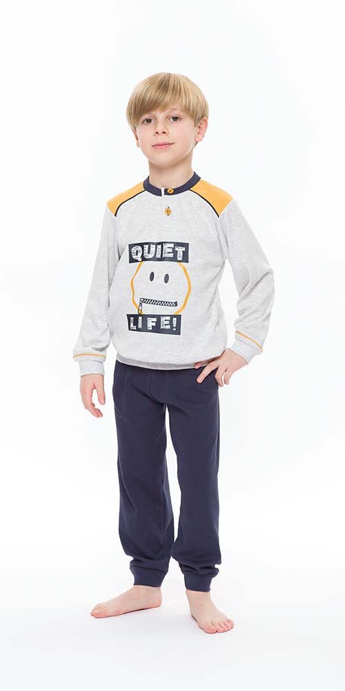 Pigiama invernale bambino/ragazzo interlock Gary S30025 - Caos Intimo Donna - Uomo - Bambini - Casa - Gary