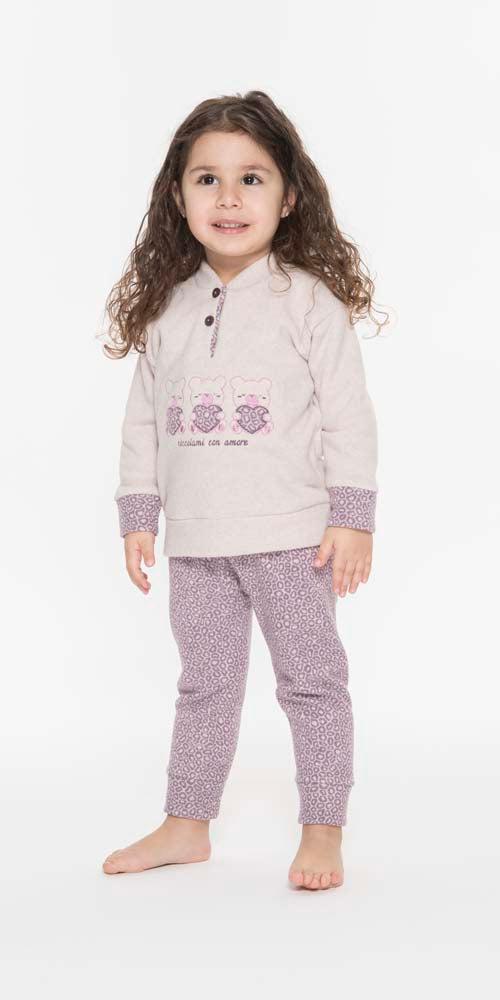Pigiama invernale neonata bambina Gary in punto Milano Q10042 - Caos Intimo Donna - Uomo - Bambini - Casa - Gary