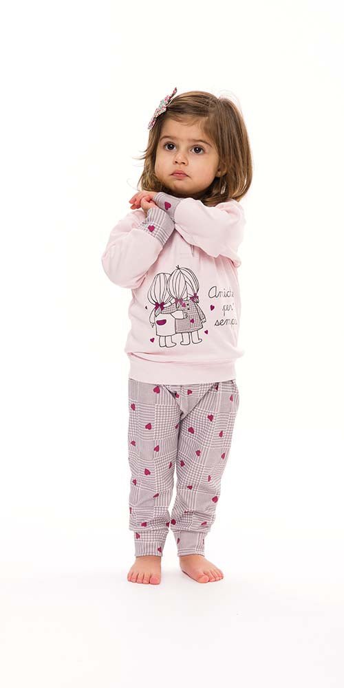 Pigiama invernale Neonata interlock serafino con due bottoni Gary S10006 - Caos Intimo Donna - Uomo - Bambini - Casa - Gary