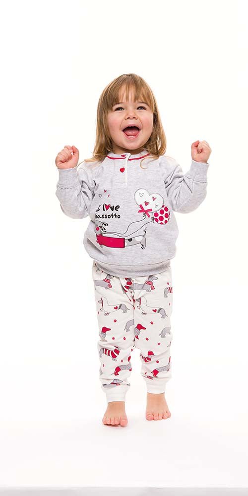 Pigiama invernale Neonata serafino con due bottoni felpa Gary S10021 - Caos Intimo Donna - Uomo - Bambini - Casa - Gary