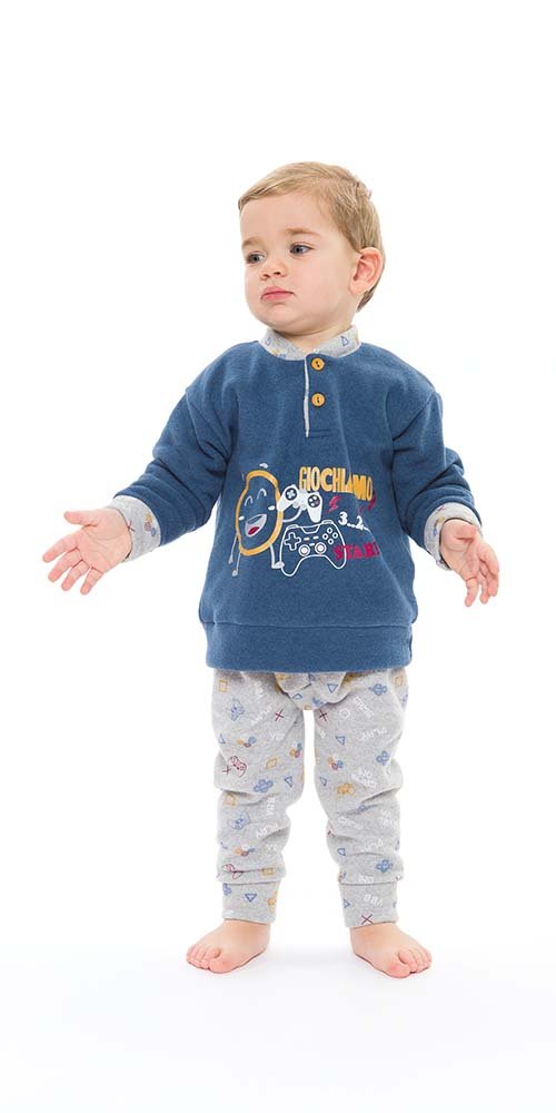 Pigiama invernale neonato bambino Gary in punto Milano S10057 - Caos Intimo Donna - Uomo - Bambini - Casa - Gary