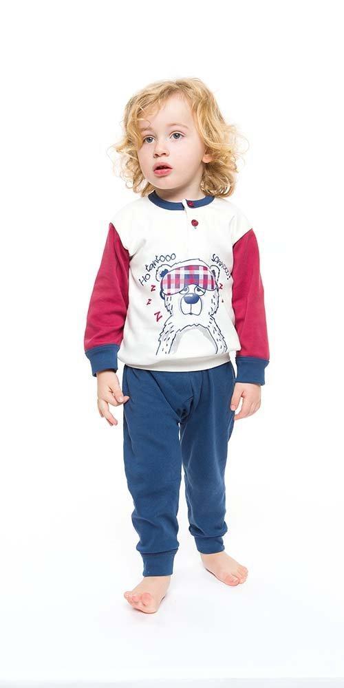 Pigiama invernale Neonato interlock serafino con due bottoni Gary S10011 - Caos Intimo Donna - Uomo - Bambini - Casa - Gary