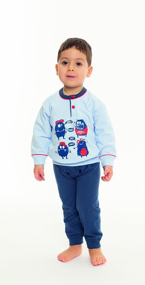 Pigiama invernale Neonato serafino con due bottoni felpa Gary N10032 - Caos Intimo Donna - Uomo - Bambini - Casa - Gary