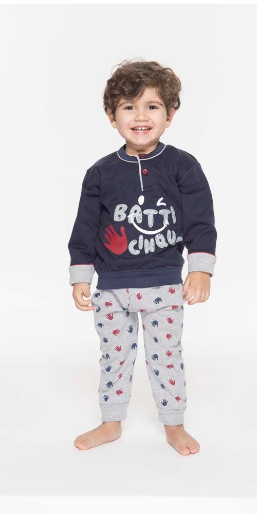 Pigiama invernale Neonato serafino con due bottoni felpa Gary Q10031 - Caos Intimo Donna - Uomo - Bambini - Casa - Gary