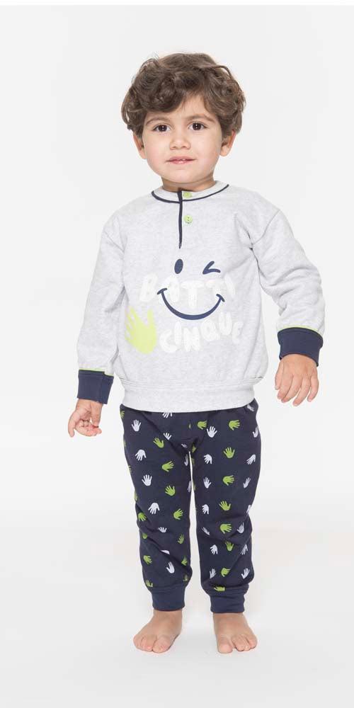 Pigiama invernale Neonato serafino con due bottoni felpa Gary Q10031 - Caos Intimo Donna - Uomo - Bambini - Casa - Gary