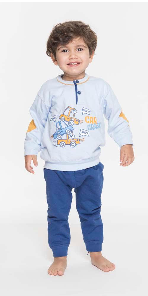 Pigiama invernale Neonato serafino con due bottoni felpa Gary Q10032 - Caos Intimo Donna - Uomo - Bambini - Casa - Gary