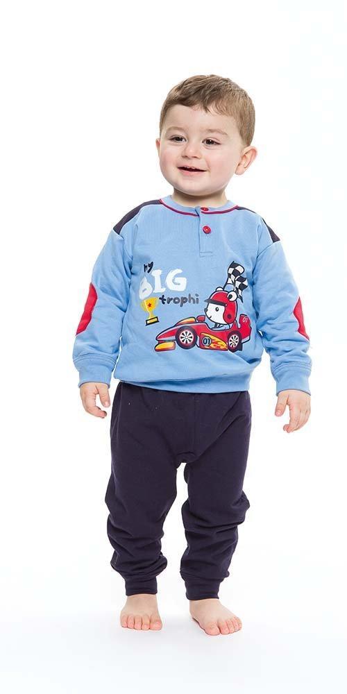 Pigiama invernale Neonato serafino con due bottoni felpa Gary S10033 - Caos Intimo Donna - Uomo - Bambini - Casa - Gary