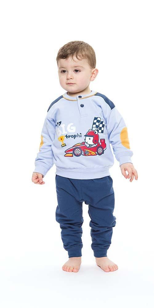 Pigiama invernale Neonato serafino con due bottoni felpa Gary S10033 - Caos Intimo Donna - Uomo - Bambini - Casa - Gary